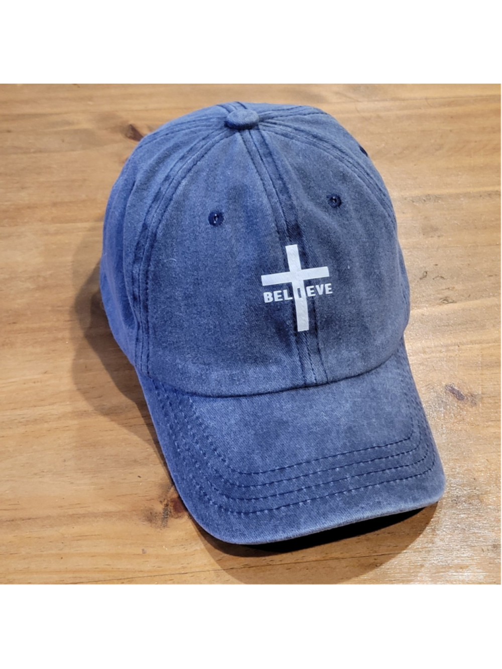 I believe Jesus Church Hat Strap Back Cross One Size Cotton Dad Adjustable - Picture 5 of 8